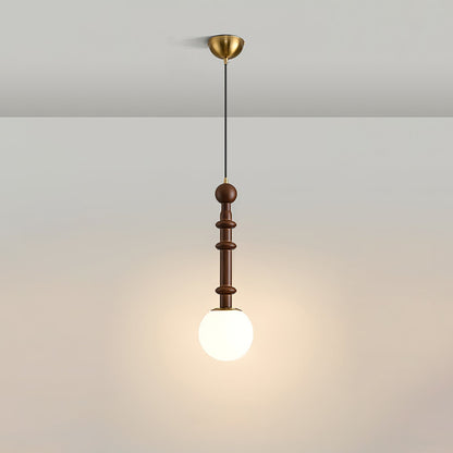 Suspension Roma - Elegantes Römisches Design aus Holz, Metall und Glas - Vintage-Beleuchtung mit LED-Lampen