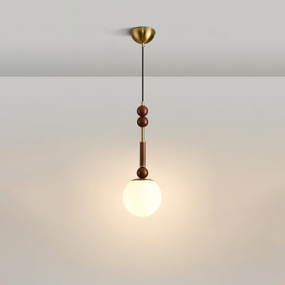 Suspension Roma - Elegantes Römisches Design aus Holz, Metall und Glas - Vintage-Beleuchtung mit LED-Lampen