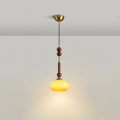 Suspension Roma - Elegantes Römisches Design aus Holz, Metall und Glas - Vintage-Beleuchtung mit LED-Lampen