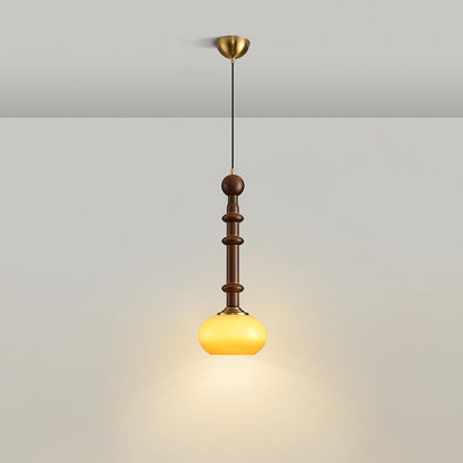 Suspension Roma - Elegantes Römisches Design aus Holz, Metall und Glas - Vintage-Beleuchtung mit LED-Lampen