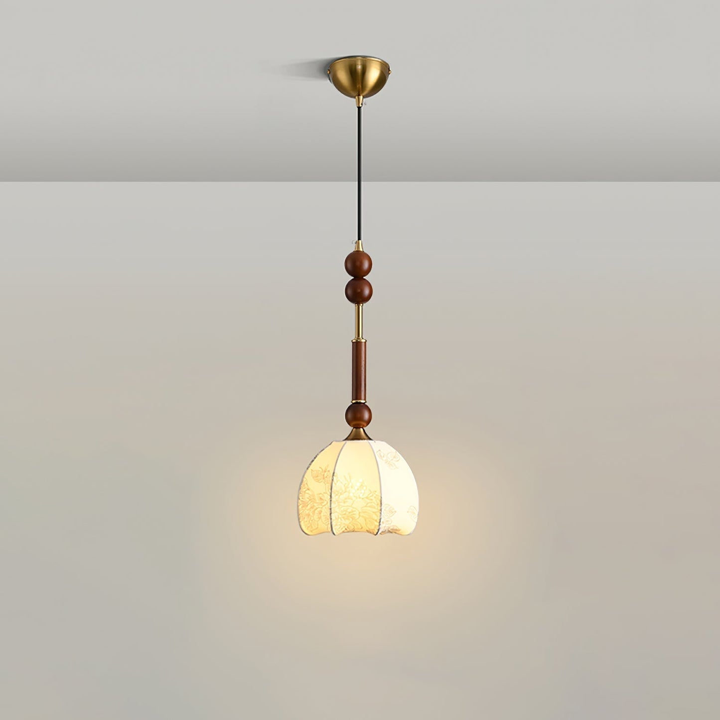 Suspension Roma - Elegantes Römisches Design aus Holz, Metall und Glas - Vintage-Beleuchtung mit LED-Lampen