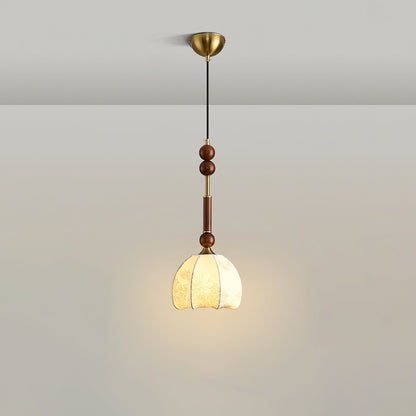 Suspension Roma - Elegantes Römisches Design aus Holz, Metall und Glas - Vintage-Beleuchtung mit LED-Lampen