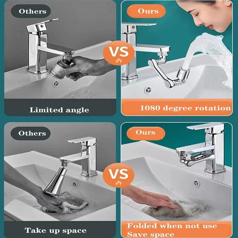 Garduru GRATIS | WaterWhirl - 360° schwenkbarer Wasserhahn mit verstellbarer Brause