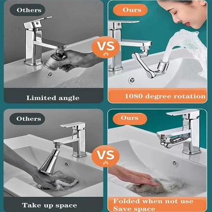 Garduru GRATIS | WaterWhirl - 360° schwenkbarer Wasserhahn mit verstellbarer Brause