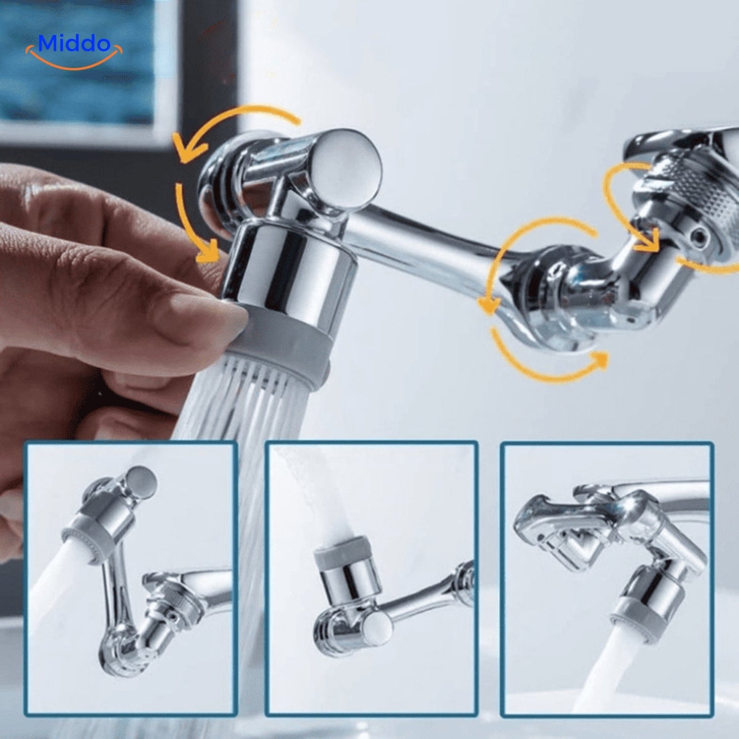Garduru GRATIS | WaterWhirl - 360° schwenkbarer Wasserhahn mit verstellbarer Brause