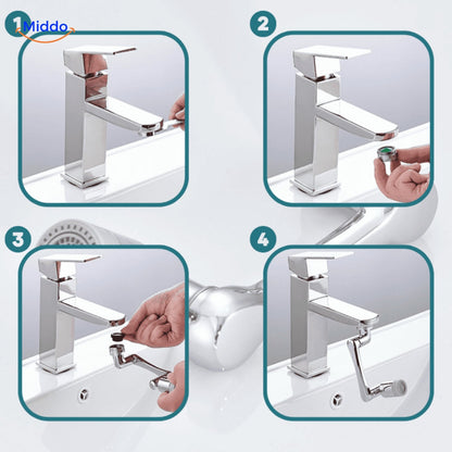 Garduru GRATIS | WaterWhirl - 360° schwenkbarer Wasserhahn mit verstellbarer Brause