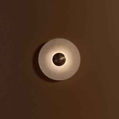 Runde Marmor Wandlampe Gold | LuxeGlow