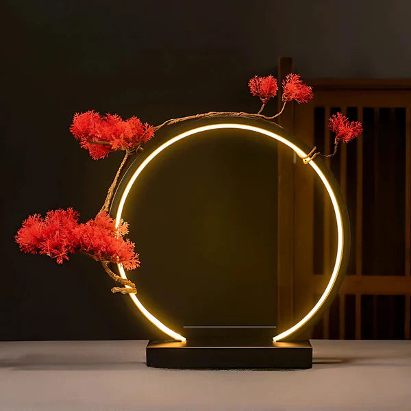 RoyaleGlow Anime LED Ring Lampe – Warmlicht-USB-Displaylampe für Anime-Fans