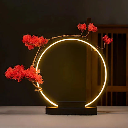 RoyaleGlow Anime LED Ring Lampe – Warmlicht-USB-Displaylampe für Anime-Fans