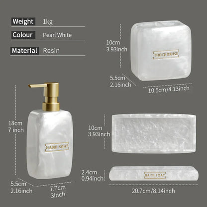 PearlGlow – Elegantes Badezimmer-Set mit Luxusdetails