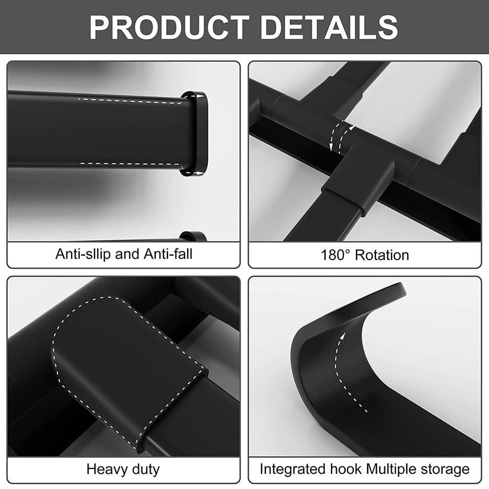 Wandmontierter, drehbarer Handtuchhalter - selbstklebend, bohrfrei