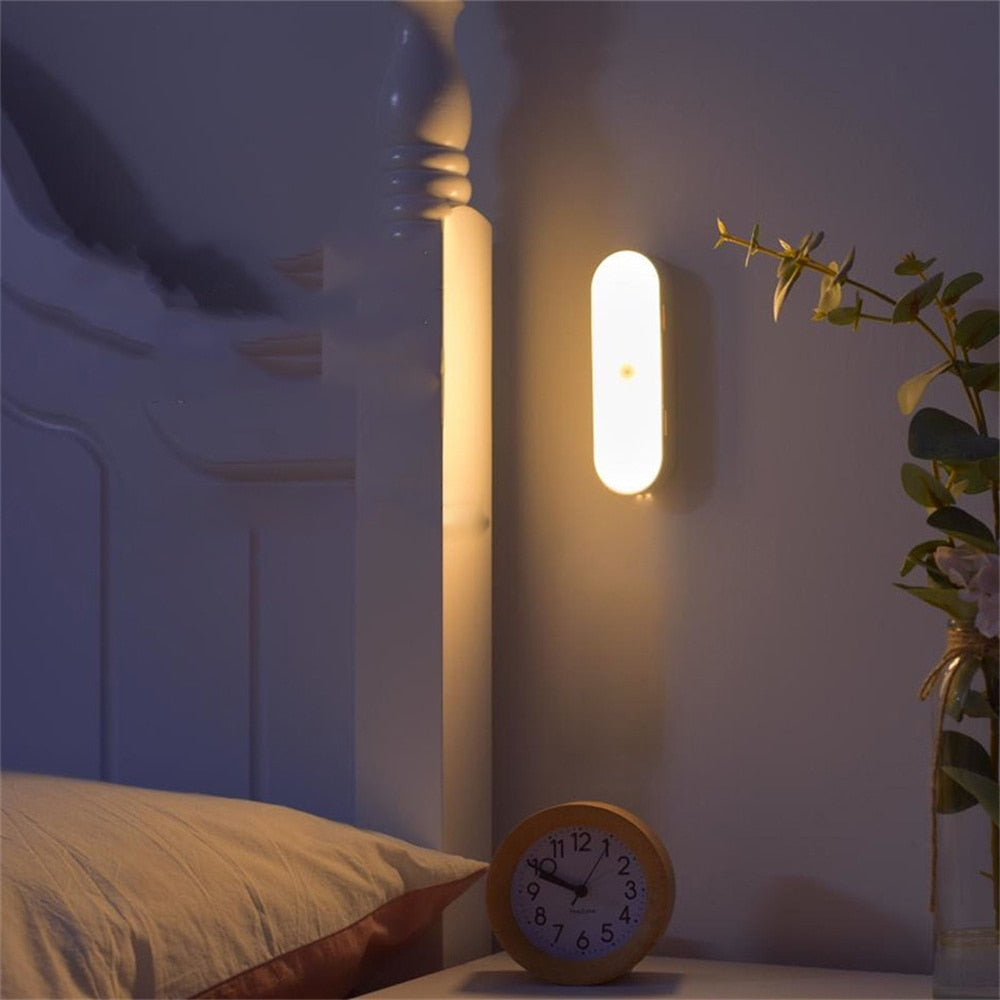 Garduru Kabellose LED Wandlampe | Bewegungsmelder | Wiederaufladbar & Energiesparend | Perfekt für Flur & Schlafzimmer