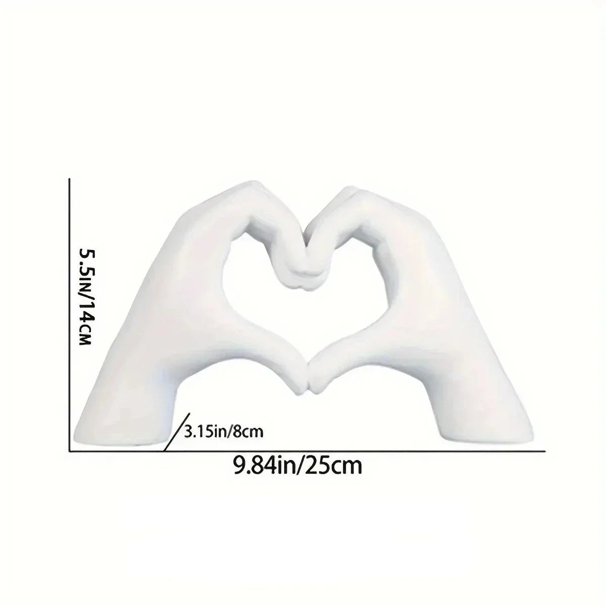 Skulptur-Deko „Herzhände“