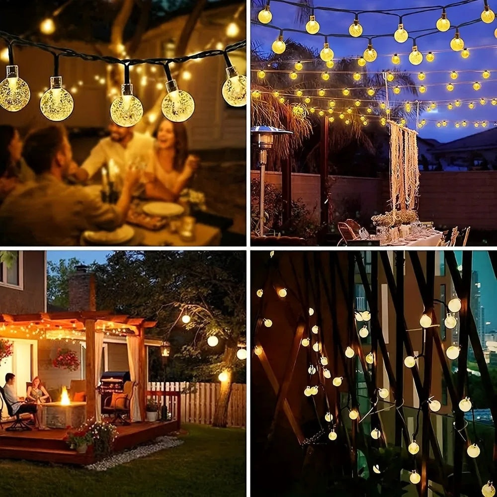 Solar Crystal Light String – LED Außen Dekoration