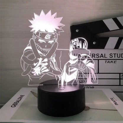 Naruto 3D LED Nachtlampe – Anime Licht mit Kakashi, Sasuke & Naruto