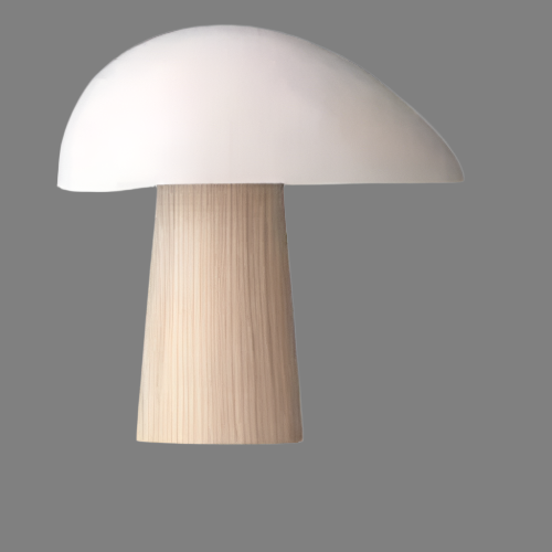 Tischlampe Juno - Minimalistisches skandinavisches Design aus Holz und Metall, LED-Beleuchtung