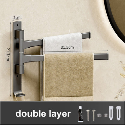 Wandmontierter, drehbarer Handtuchhalter - selbstklebend, bohrfrei