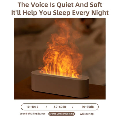 Ätherisches Öl Aroma Diffuser Flamme Luftbefeuchter mit RGB Licht