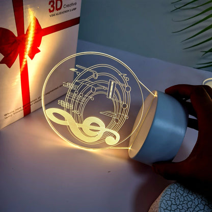 3D musikalische Noten Nachtlicht