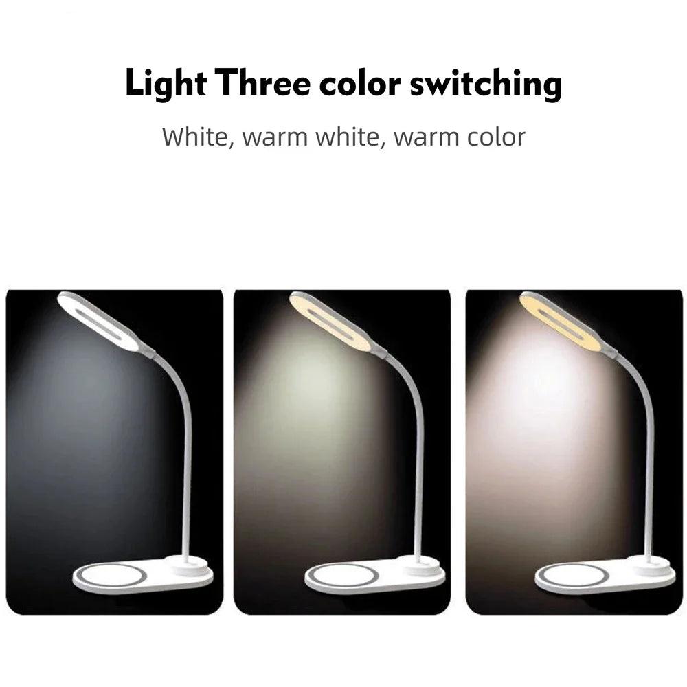 Drahtlose Schnelllade-Tischlampe - Schneller kabelloser Ladegerät für iPhone & Samsung