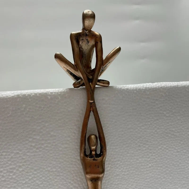 Abstrakte bronzene Paar Skulptur