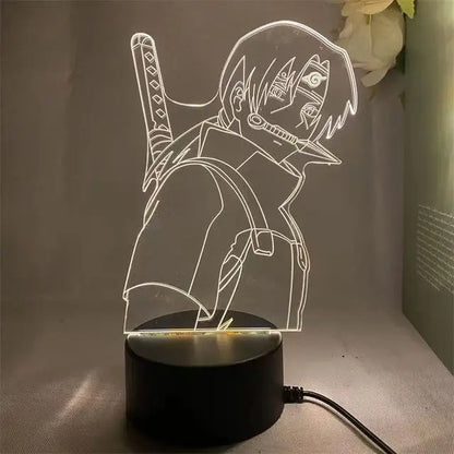 Naruto 3D LED Nachtlampe – Anime Licht mit Kakashi, Sasuke & Naruto