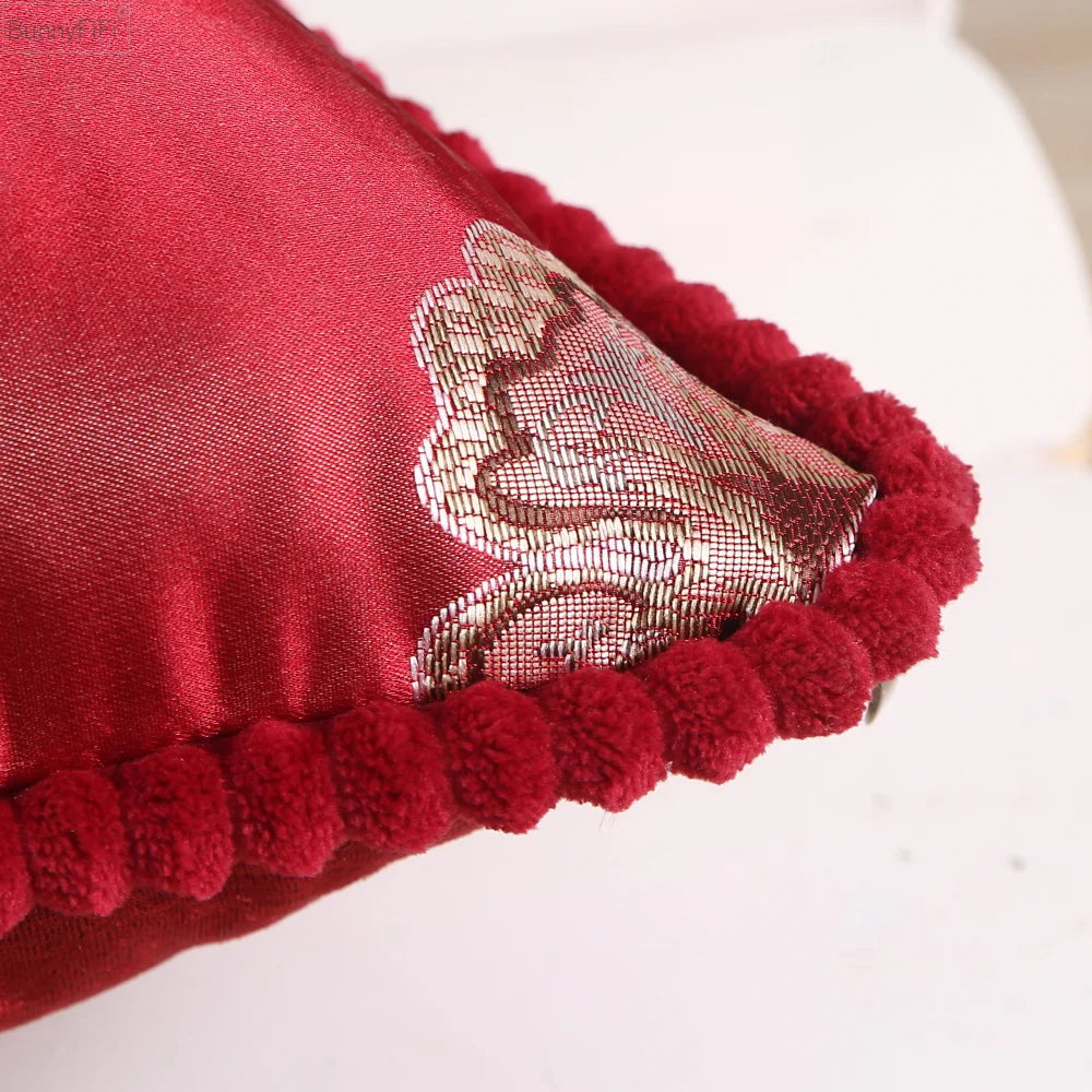 Florentina – Vintage Jacquard Kissenbezug mit europäischem Spiegelmuster