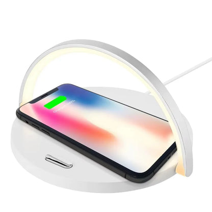 Praktisch – Kabelloses Ladegerät 15 W mit verstellbarer Touch-Lampe für iPhone und AirPods