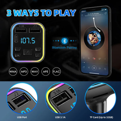 Bluetooth Auto FM-Transmitter mit Schnellladegerät