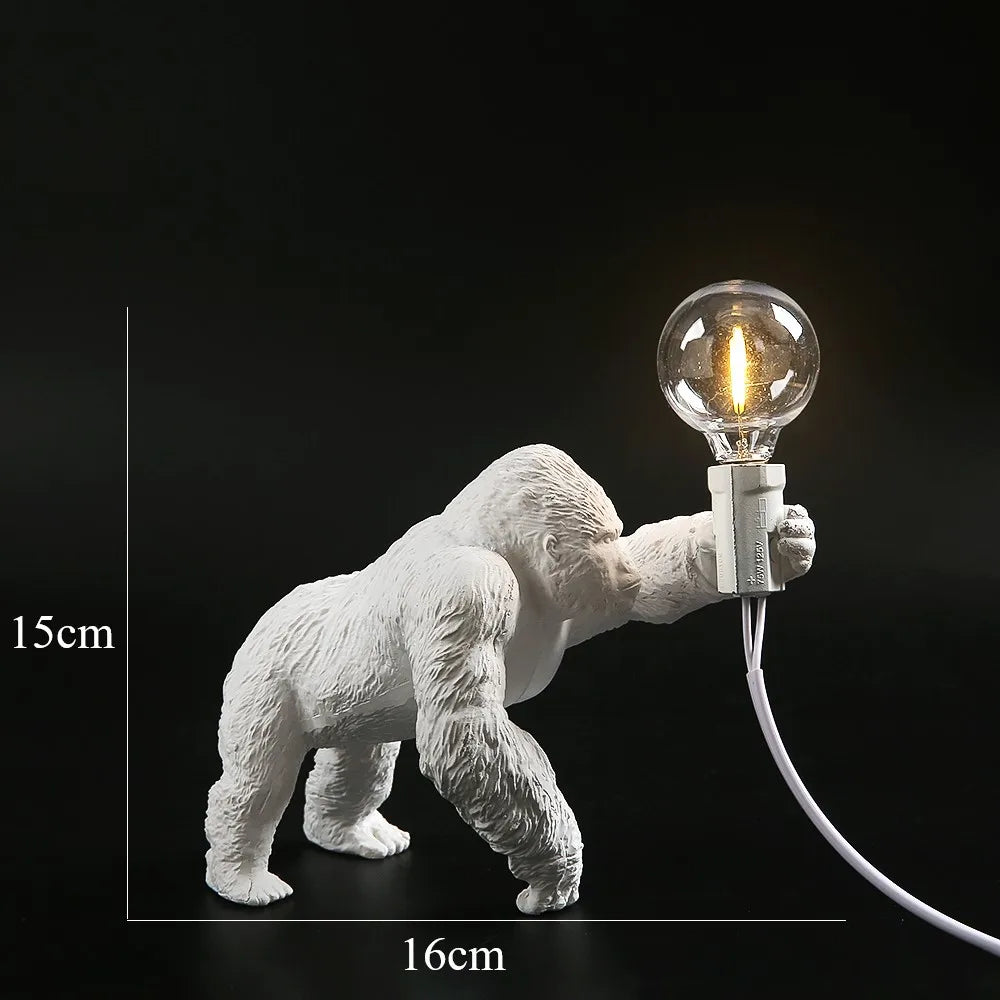 Garduru Gorilla Tischlampe | LED Nachtleuchte | Tierische Tischbeleuchtung für Zuhause