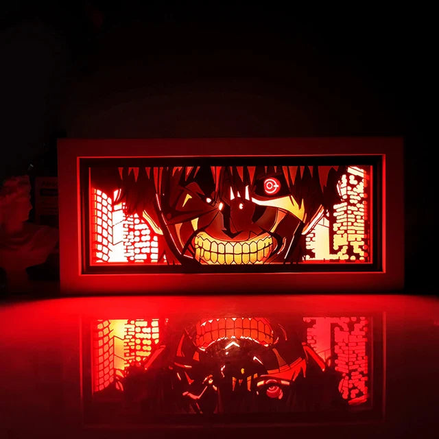 Anime 3D LED Lichtbox – Dragon Ball-inspirierte Papierschnitt-Nachtlampe mit Fernbedienung