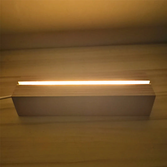 LED Holzlichtanzeige Basis – USB Holzständer für Kristall- und Harzkunst