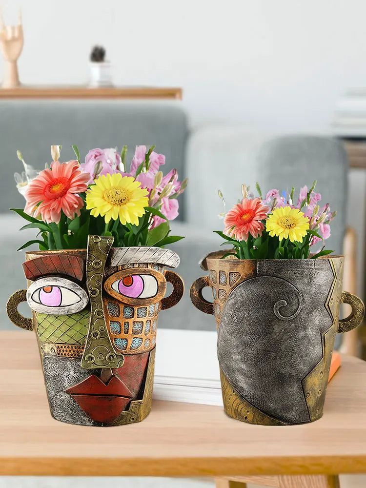 Bunter Gesichts-Blumentopf – Kreative Deko für Zuhause und Garten