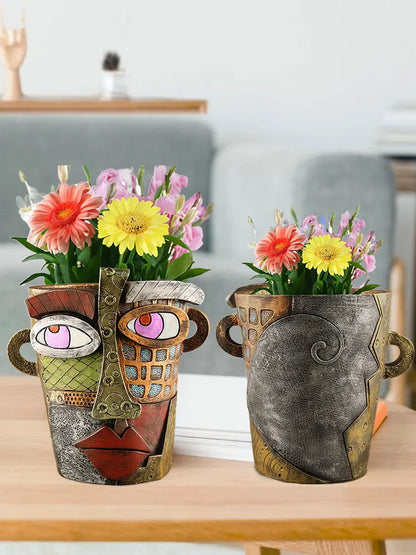 Bunter Gesichts-Blumentopf – Kreative Deko für Zuhause und Garten