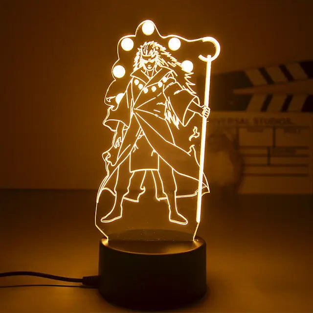 Naruto 3D LED Nachtlampe – Anime Licht mit Kakashi, Sasuke & Naruto