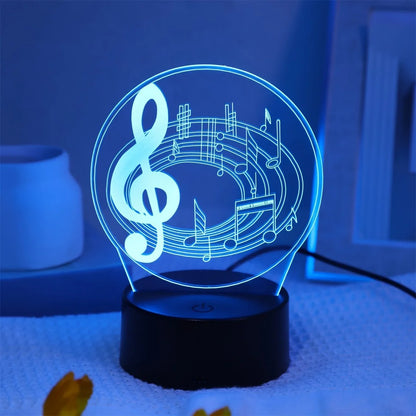 3D musikalische Noten Nachtlicht