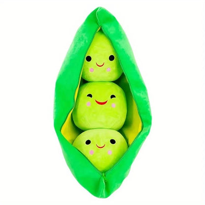 Royelux Plüsch Erbse Pod Spielzeug - Niedliches Gefülltes Erbsen Kissen für Kinder & Geschenke