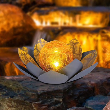 Solarbetriebene wasserdichte LED-Lotus-Gartenleuchten