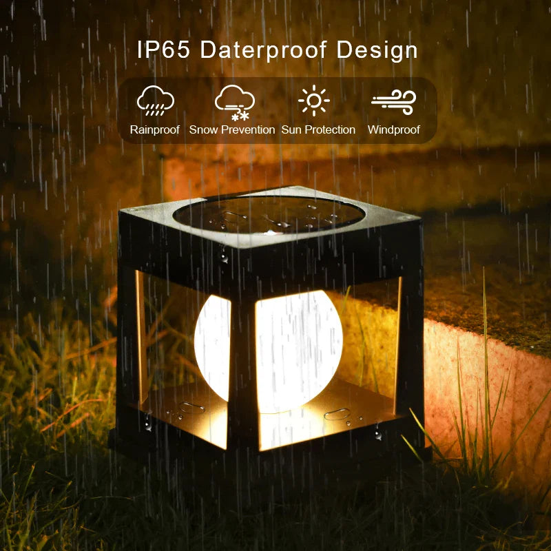 Royelux Solar Post Cap Light - Wasserdichte LED Zaun- & Terrassenlampe