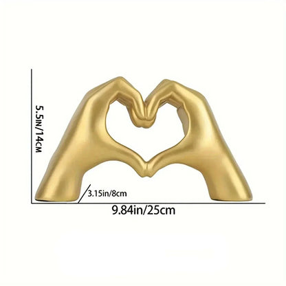 Skulptur-Deko „Herzhände“