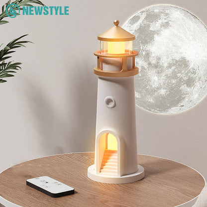 Lighthouse Projektionsnachtslicht – Bluetooth Musik & Mondlicht Ambient Lampe