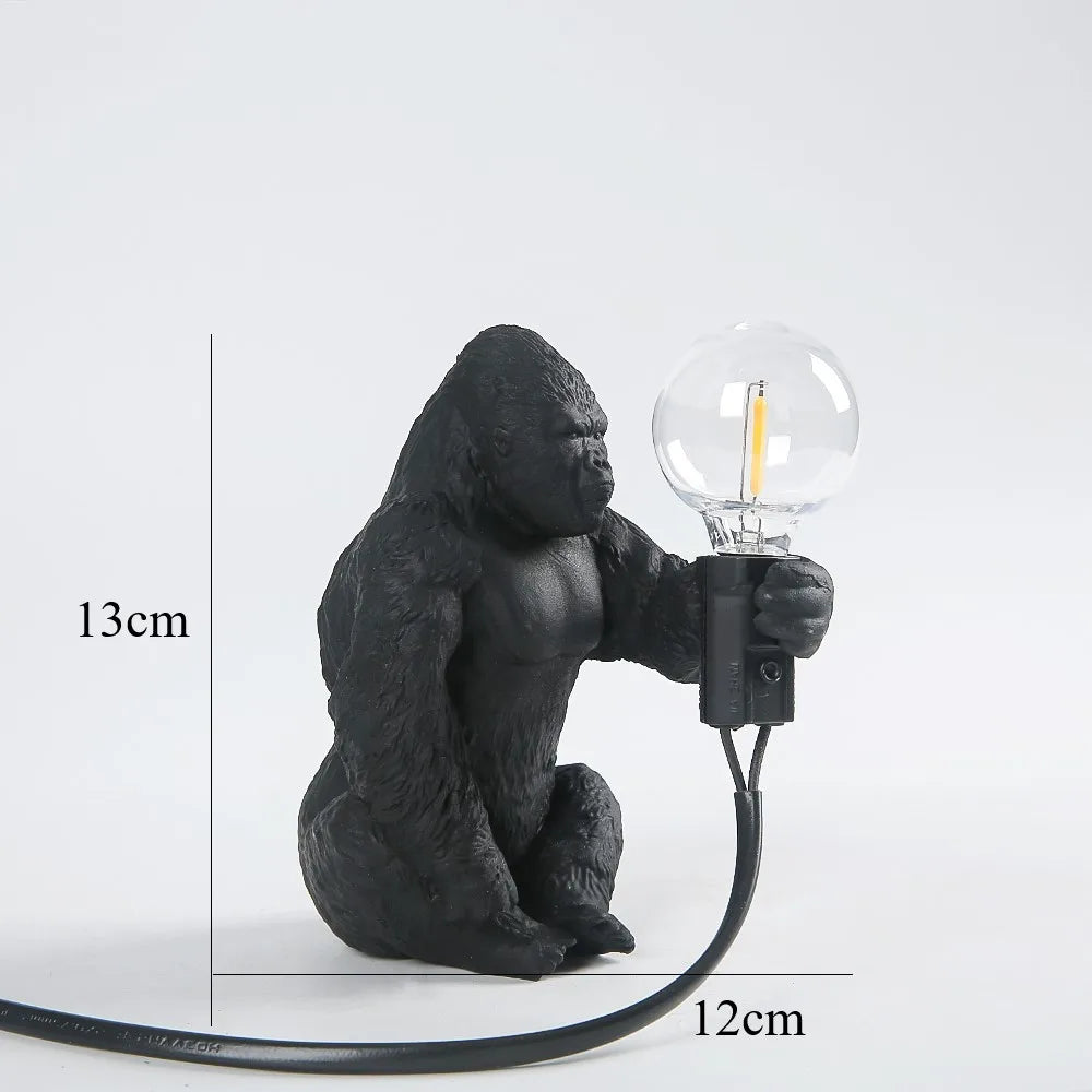 Garduru Gorilla Tischlampe | LED Nachtleuchte | Tierische Tischbeleuchtung für Zuhause