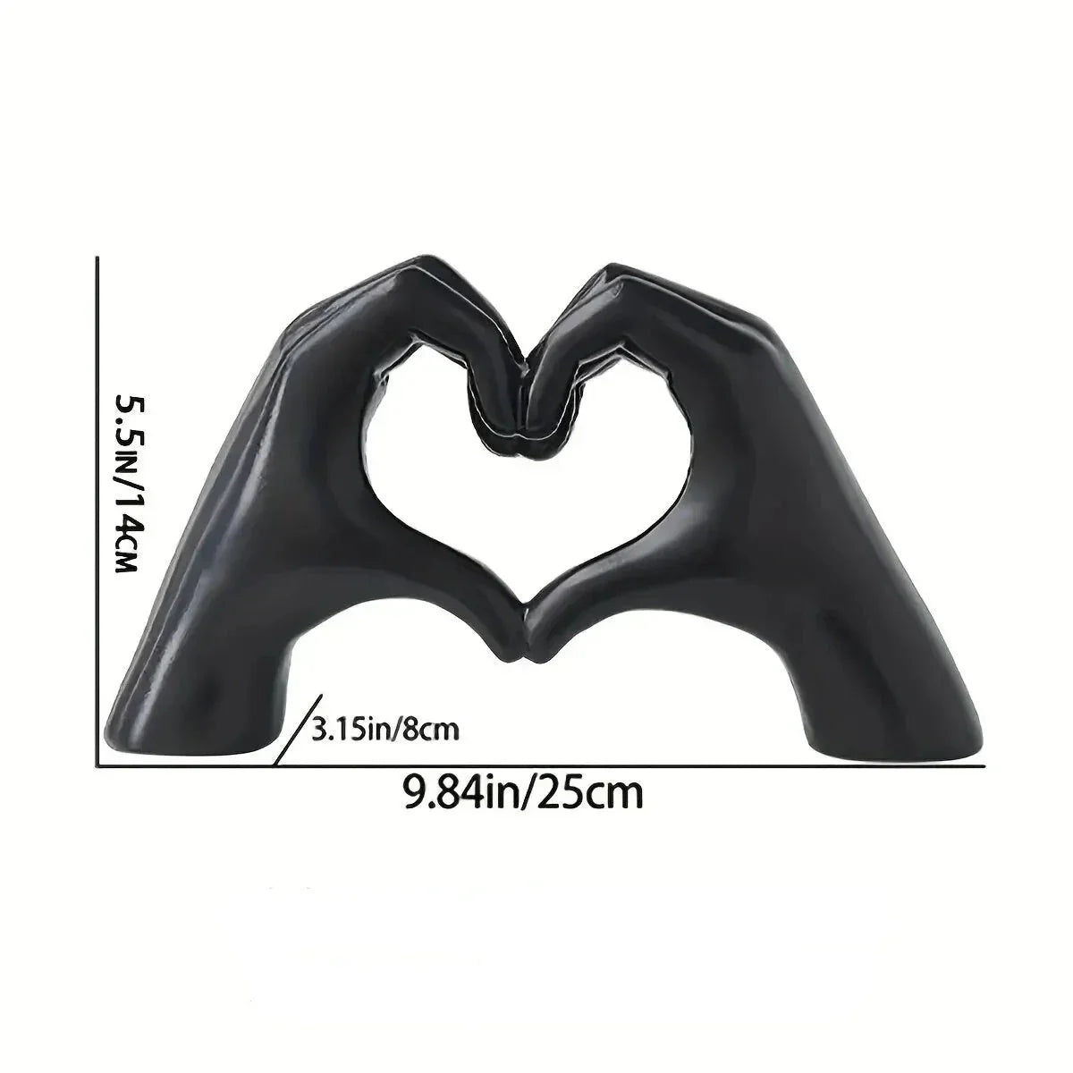 Skulptur-Deko „Herzhände“