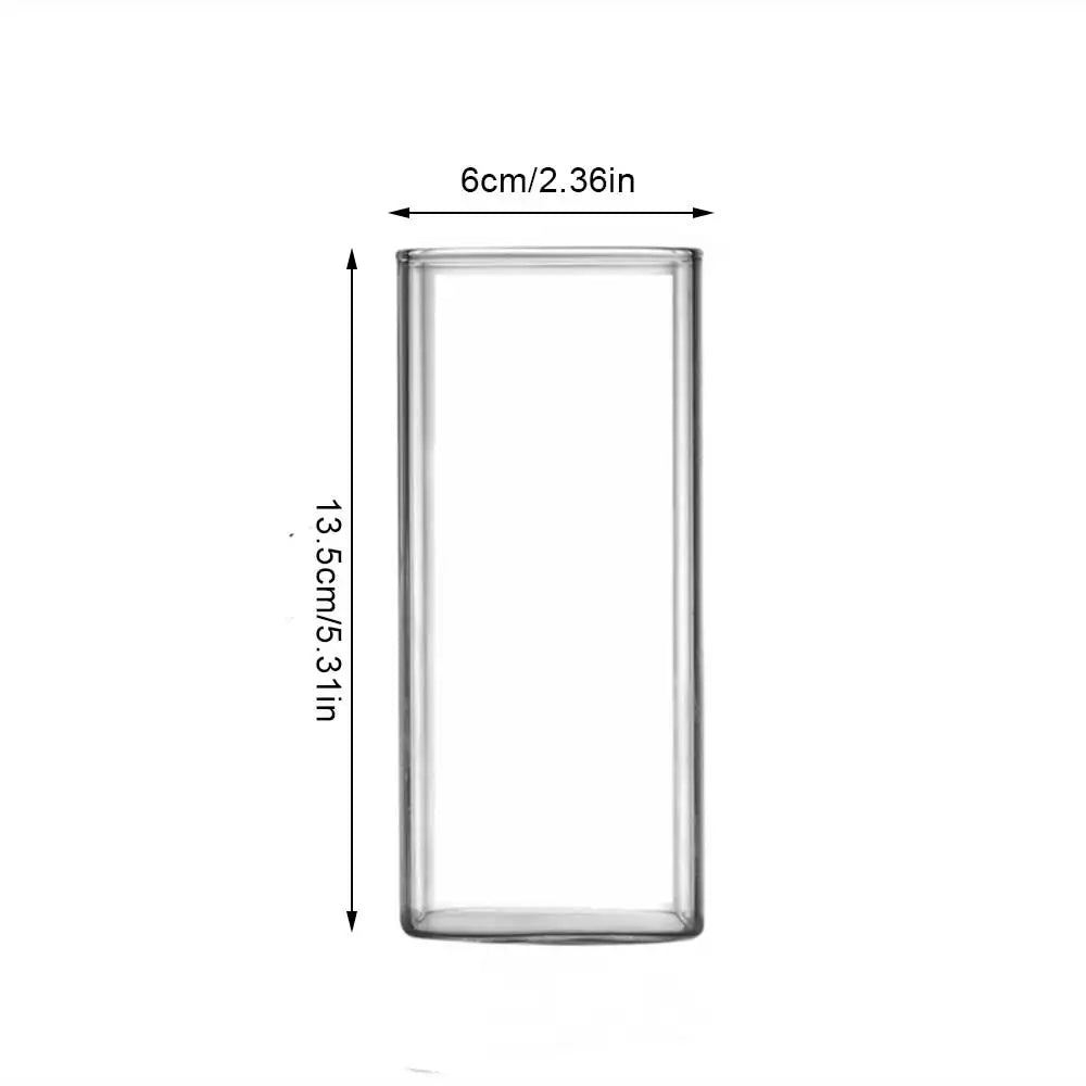 Transparente quadratische Gläser für heiße oder kalte Getränke – Milch, Tee, Kaffee, Saft und mehr