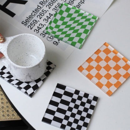 To the Race Check Untersetzer – Modernes Design aus Acryl – Umweltfreundlich & Stilvoll