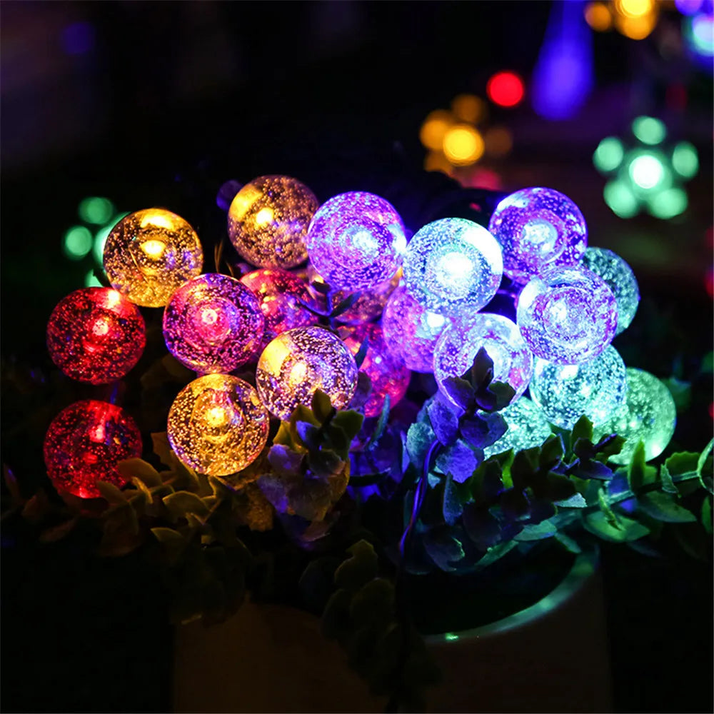 Solar Bubble Bead Lichterkette