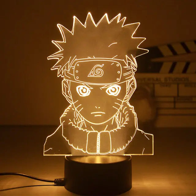 Naruto 3D LED Nachtlampe – Anime Licht mit Kakashi, Sasuke & Naruto