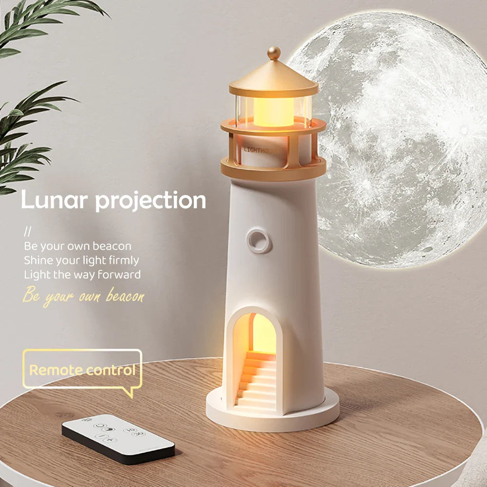 Lighthouse Projektionsnachtslicht – Bluetooth Musik & Mondlicht Ambient Lampe
