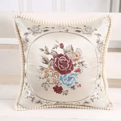 Florentina – Vintage Jacquard Kissenbezug mit europäischem Spiegelmuster