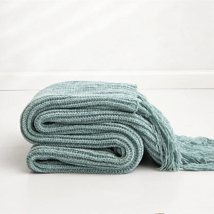 Garduru - Weiche Chenille-Strickdecke für Bett und Sofa